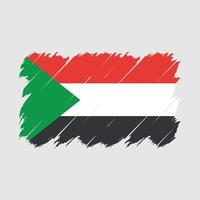 sudan flagga borsta vektor