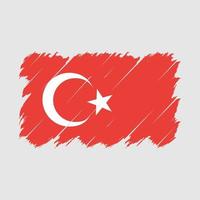 türkei-flaggenbürstenvektor vektor