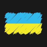 Pinselvektor der ukrainischen Flagge vektor