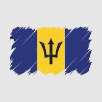 Barbados-Flaggenbürstenvektor vektor
