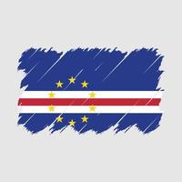 Pinselvektor der Kap-Verde-Flagge vektor