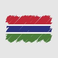 Gambia-Flagge-Pinsel-Vektor vektor