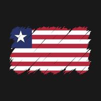 Pinselvektor mit Liberia-Flagge vektor