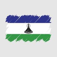 lesotho flag pinselvektor vektor