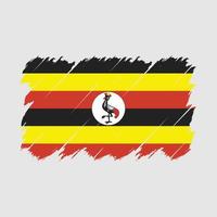 uganda flagga borsta vektor