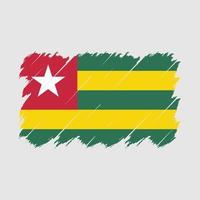 Togo flagga borsta vektor