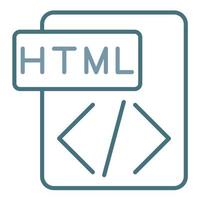 HTML-Zeile zweifarbiges Symbol vektor