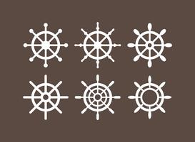 fartyg hjul vektor ikoner