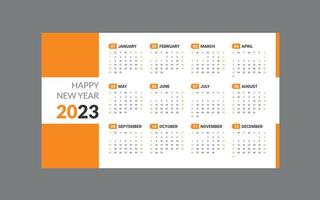 Kalender 2023, Kalender 2024 Wochenstart Montag Corporate Set Design Template Vektordatei. vektor