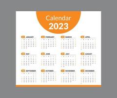 Kalender 2023, Kalender 2024 Wochenstart Montag Corporate Set Design Template Vektordatei. vektor