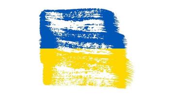 ukrainische Nationalflagge im Grunge-Stil vektor