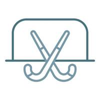 Feldhockeylinie zweifarbiges Symbol vektor