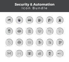 Symbolbündel für Sicherheit und Automatisierung vektor