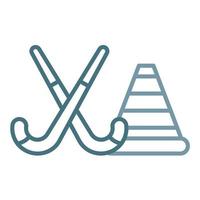 hockey öva linje två Färg ikon vektor