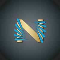 Buchstabe n-Logo-Icon-Design-Vorlagenelemente vektor