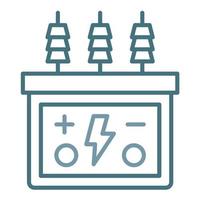 Transformatorleitung zweifarbiges Symbol vektor