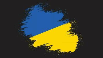 malen sie tintenpinselstrich kostenlos ukraine flag vektor