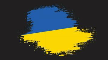 Pinsel Strich Clipart Vektor der ukrainischen Flagge