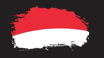 ny borsta effekt indonesien grungy flagga vektor