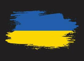 Grunge-Textur verblasster Vektor der ukrainischen Flagge