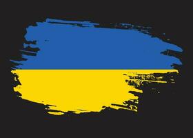 Ukraine beunruhigter Grunge-Flaggenvektor vektor