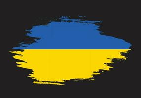 Pinselstrich handgezeichneter Vektor Ukraine-Flagge