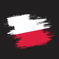 Tinte Pinselstrich Polen Flagge Vektor