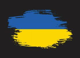 neuer beunruhigter ukrainischer Grunge-Flaggenvektor vektor