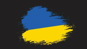 Pinselstrichform Ukraine-Flaggenvektor vektor