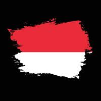 Textureffekt Indonesien Vintage Flaggenvektor vektor
