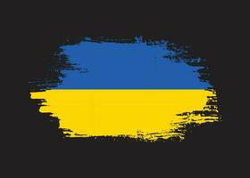 Grunge-Textur beunruhigter ukrainischer Flaggenvektor vektor