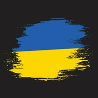 ukraine-flaggenvektor mit pinselstrichillustration vektor