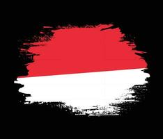 färgrik grunge textur indonesien årgång flagga vektor
