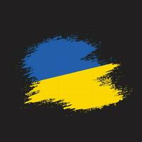 Grunge-Pinselstrich Ukraine-Flaggenvektor vektor