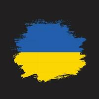 Pinsel Strich Clipart Vektor der ukrainischen Flagge