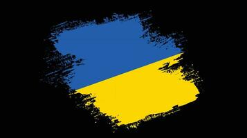 professionelle Ukraine-Grunge-Flagge vektor