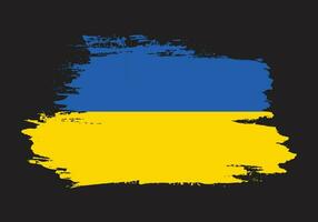 schmutziger pinselstrich ukrainischer flaggenvektor vektor