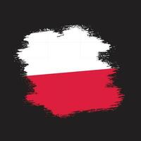 Splash-Textur-Effekt Polen-Flagge vektor