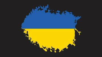 Handzeichnung Pinselstrich ukrainischer Flaggenvektor vektor