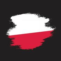 Grunge-Textur Hintergrund der polnischen Flagge vektor