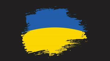 neuer ukraine-handfarben-grunge-flaggenvektor vektor