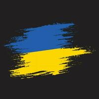 professioneller pinseleffekt ukrainischer flaggenvektor vektor