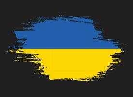 ukraina paintbrush ram flagga vektor