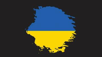 Pinselstrich Grunge Texturen Vektor der ukrainischen Flagge