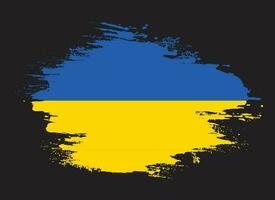 malen tinte pinselstrich ukraine flag vektor