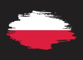 Handzeichnung Pinselstrich Polen Flagge Vektor