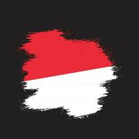 abstrakt indonesien grunge flagga vektor