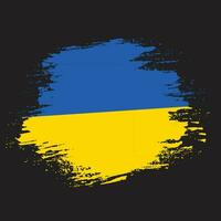 beunruhigte Vintage-Grunge-Textur Ukraine-Flaggenvektor vektor