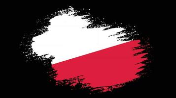 splash grungy polen flag design vektor