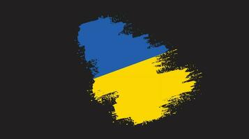 Pinsel Strich Clipart Vektor der ukrainischen Flagge